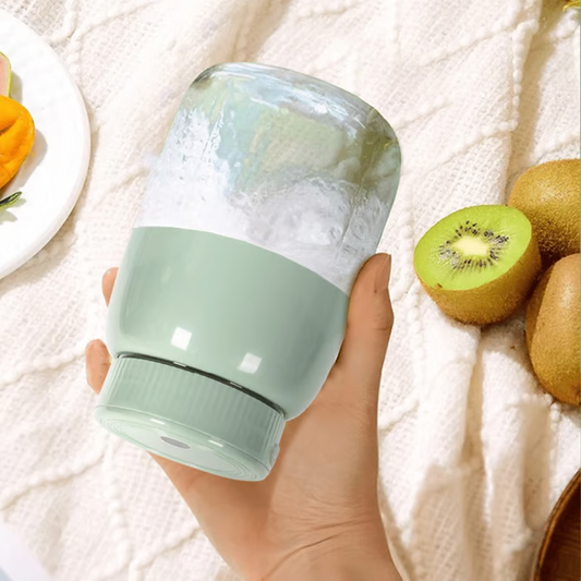 ⏳Begrenzte Zeit 50% Rabatt💥BPA-freie elektrische Zitruspresse, 480 ml, Strohhalm, zwei Deckel, tragbarer Mixer für Smoothies, Shakes, Essenszubereitung und Mixen von gefrorenen Zutaten – Outdoorfun