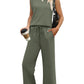 ⏳Begrenzte Zeit 50% Rabatt💥2025 Neue Frauen Casual Cap Sleeve Top Wide Leg Crop Pants Zweiteilige Sets
