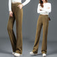 🍁New for autumn✨Women's Versatile Simple Stretch Elastic Waist Loose Wide Leg Pants