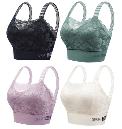 Women's Back Lace Wrap Chest Bra(3 PCS)