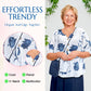 🌸SOMMERANGEBOT - 50% RABATT🌸 Lockeres Damenoberteil aus Leinen mit V-Ausschnitt 🔥