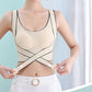 2PCS Front Buckle Wire-Free Cross Backless Sports Bra