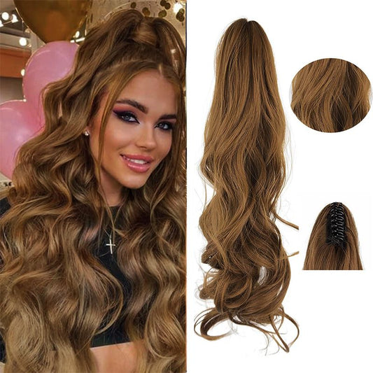 Dreamy Wavy Ponytail Hair Extensions with Clips