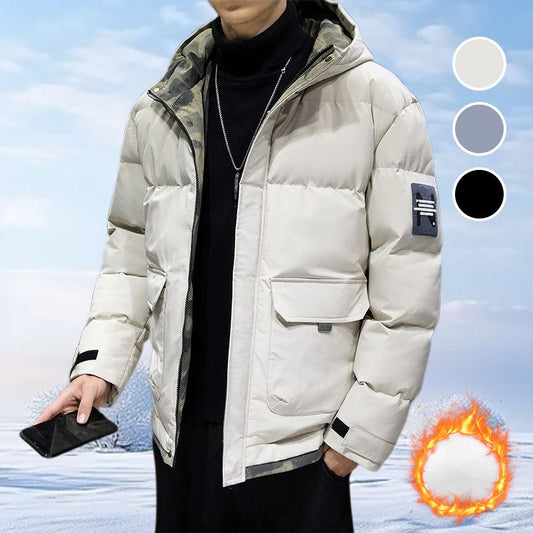 Men’s Stylish Down Cotton Warm Jacket with Hooded