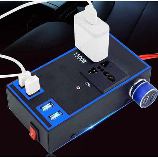 Power Adapter 12V, 24V To 220V Integrated Socket, Phone Charger