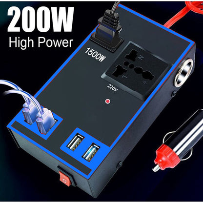 Power Adapter 12V, 24V To 220V Integrated Socket, Phone Charger