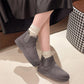 Bottes de Cheville de Neige Chaudes à Semelle Épaisse pour Femmes