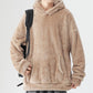 Sweat à Capuche Épais et Ample de Couleur Unie pour Hommes