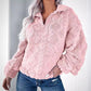 Manteau à Enfiler en Peluche Tendance avec Fermeture Éclair Partielle pour Femmes