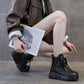 Bottes en cuir avec doublure en peluche pour femmes