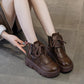 Bottes en cuir avec doublure en peluche pour femmes
