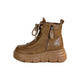 Bottes en cuir avec doublure en peluche pour femmes