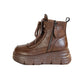 Bottes en cuir avec doublure en peluche pour femmes