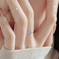 Bague à Chaîne Ajustable avec Imitation de Diamant