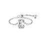 Bague à Chaîne Ajustable avec Imitation de Diamant