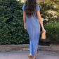 Damen T-Shirt Maxikleid mit Seitenschlitz