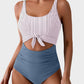 🏖️💓2025 Sommer-Hot-Sale - 50% Rabatt🩱Einteiliger Badeanzug mit gerafftem Knoten und Bauchkontrolle