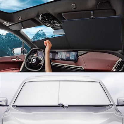 50 % Rabatt für begrenzte Zeit, nur heute gültig 🔥🔥☀️Universal versenkbare Sonnenblende für Auto-Frontscheiben